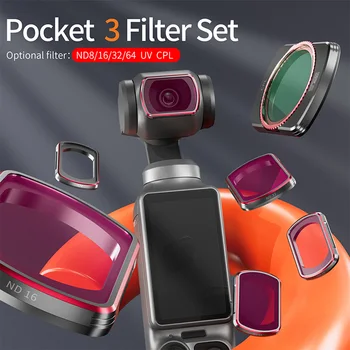 6PCS Objektiv Filter Komplet Visoko prepustnost Svetlobe Prave Barve Objektiv Filter Komplet CPL/ND8/16/32/64/256 Za DJI OSMO Žep 3 Objektiv Kamere
