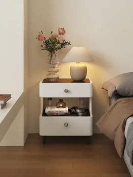 Sodobni luksuzni spalnica nočno omarico, majhne skladiščne omare, minimalistične postelji omara s svetlobo, posteljne omara za shranjevanje