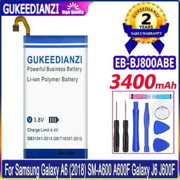 3400mAh GUKEEDIANZI EB-BJ800ABE Za Samsung Galaxy A6 (2018) SM-A600 A600F Za Galaxy J6 J600F Visoke Kakovosti Batteria