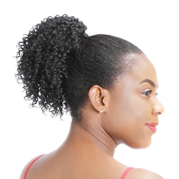 Evropski in Ameriški Afriška ženska lasulja lase vrečko kinky vijugasto majhne kodraste lasuljo lase vrečko puhasto lasulja afro lase vrečko