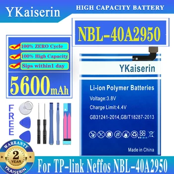 YKaiserin NBL-40A2950 Baterija Za TP-link Neffos C9s TP7061C TP7061A/C9 MAX C9MAX TP7062A 5600mAh Mobilni Telefon Batteria + Orodja
