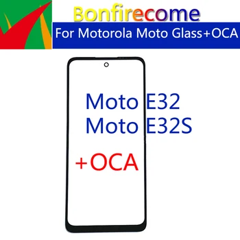10Pcs\Veliko Za Motorola Moto E32 E32S LCD Sprednji Zaslon na Dotik Objektiv Stekla S OCA Lepilo Zamenjava