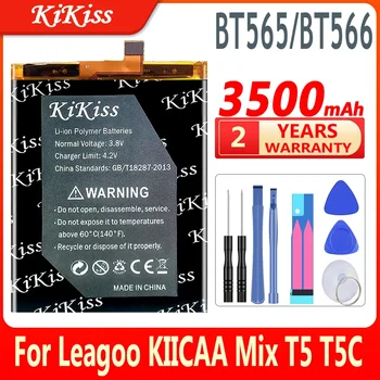 KiKiss 3500mAh BT565 BT566 Baterija Za Leagoo KIICAA Mix T5 T5C MixT5 MixT5C SP-565 BT-566 Mobilni Telefon Zamenjava Baterij