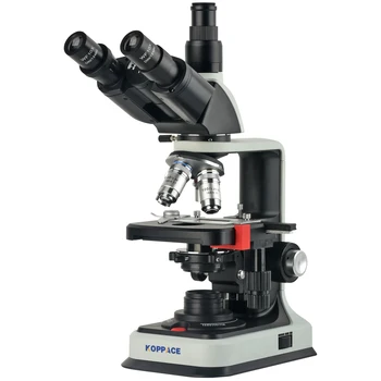 KOPPACE 40X-2500X Trinocular Spojina Lab Biološki Mikroskop Ravno Polje Achromatic Cilj