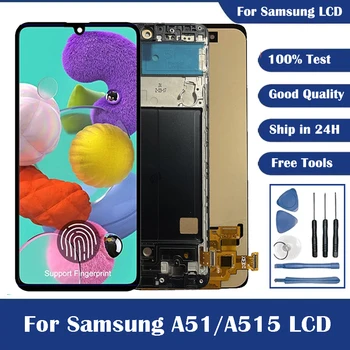 Super AMOLED Za Samsung Galaxy A51 Zaslon, Zaslon na Dotik, Računalnike Za Samsung A515 SM-A515F LCD Zaslon Skupščine Zamenjava
