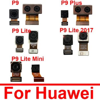 Spredaj Zadaj Kamera Modul Za Huawei P9 Plus P9 Lite Mini P9 Lite 2017 Glavni Nazaj Big Sooča Majhne Kamere Flex Kabel Zamenjava