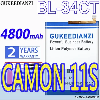 Visoka Zmogljivost GUKEEDIANZI Baterijo BL-34CT 4800mAh za TECno CAMON 11S