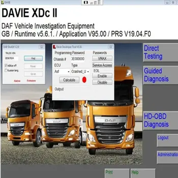 DAF diagnostično programsko opremo DAF Davie Runtime 5.6.1 za paccar in DAF Delov motorja Rapido Podnabor 19.04.F0