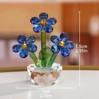 Kristalno Simulacije Cvet Domači Dnevni Sobi Dekorativne Okraske Skandinavski Slog Preprost Sodobne Lilacs Kristalno Obrti