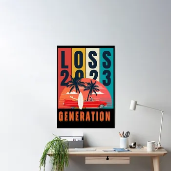 Generacija Izgubo T-Shirt Poletje 2023 Plakat Home Art Stensko Dekoracijo Slikarstvo Brez Okvirja