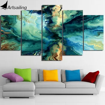 ArtSailing 5 plošči platno umetnosti tiskanja HD Povzetek Boginja morja tiskanje slike za dnevno sobo Plakat 2018 dropshipping NY-7650C