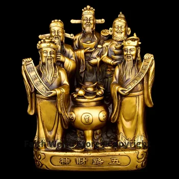 30 CM velika - učinkovita Talisman doma za Varstvo Denar za Risanje Borilne bog bogastva, WU LU CAI SHEN FENG SHUI medenina kip