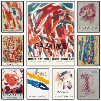 Jean René Bazaine Poster Tiskanje Tachisme Umetniško Platno Slikarstvo Bazaine Wall Art Art Galerija Fotografija Razstava Muzej Doma Dekor