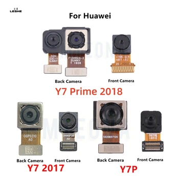 Original Za Huawei Y7 Prime 2017 2018 Y7P Nazaj Zadnja Modula Kamere Flex Kabel +Spredaj Sooča Kamero, Zamenjava
