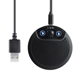 USB Konferenčni Mikrofon,RAČUNALNIK Mic 360°Vsesmerni Mikrofon Stereo Plug&Play Za Živo,Srečanja,igre na Srečo,Skype,Itd.