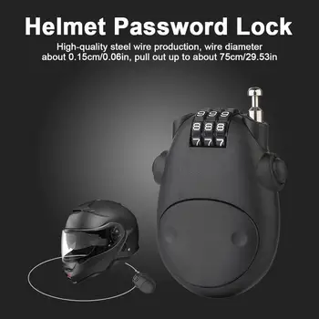 Motoristična Čelada Password Lock Teleskopsko Žičnih Vrvi Jeklene Vrvi Kodo Za Zaklepanje Univerzalni Kovček Auto Motocikel Password Lock